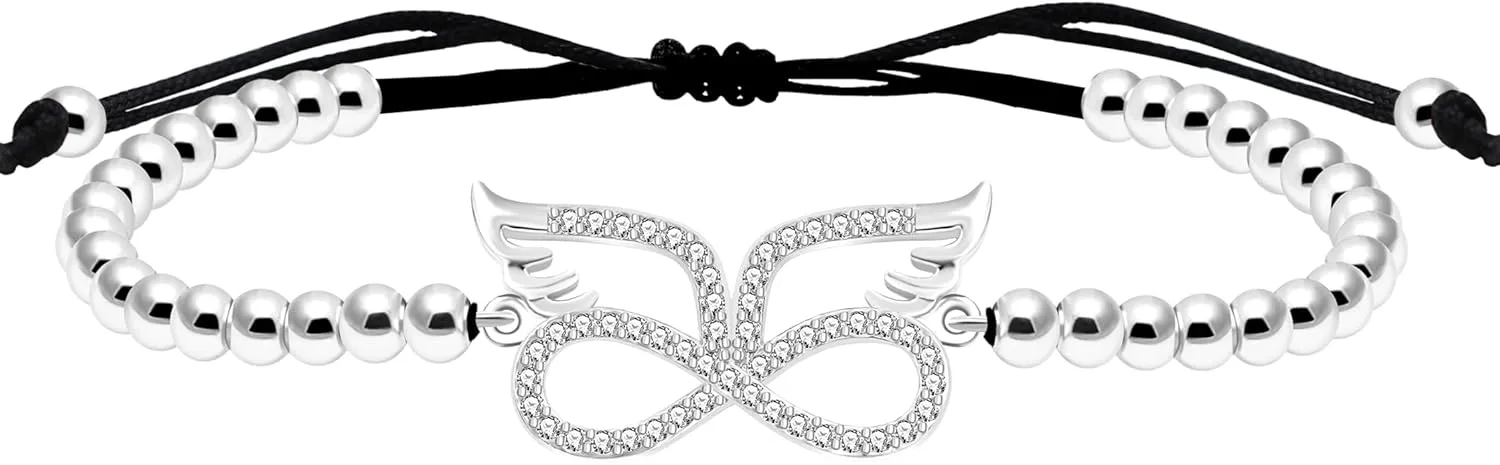 Butterfly Bracelet for Women, Cubic Zirconia Beaded Brass Stretch Bracelet - Elegant Butterfly Bracelet for Lover, Friend and Sister YA4873