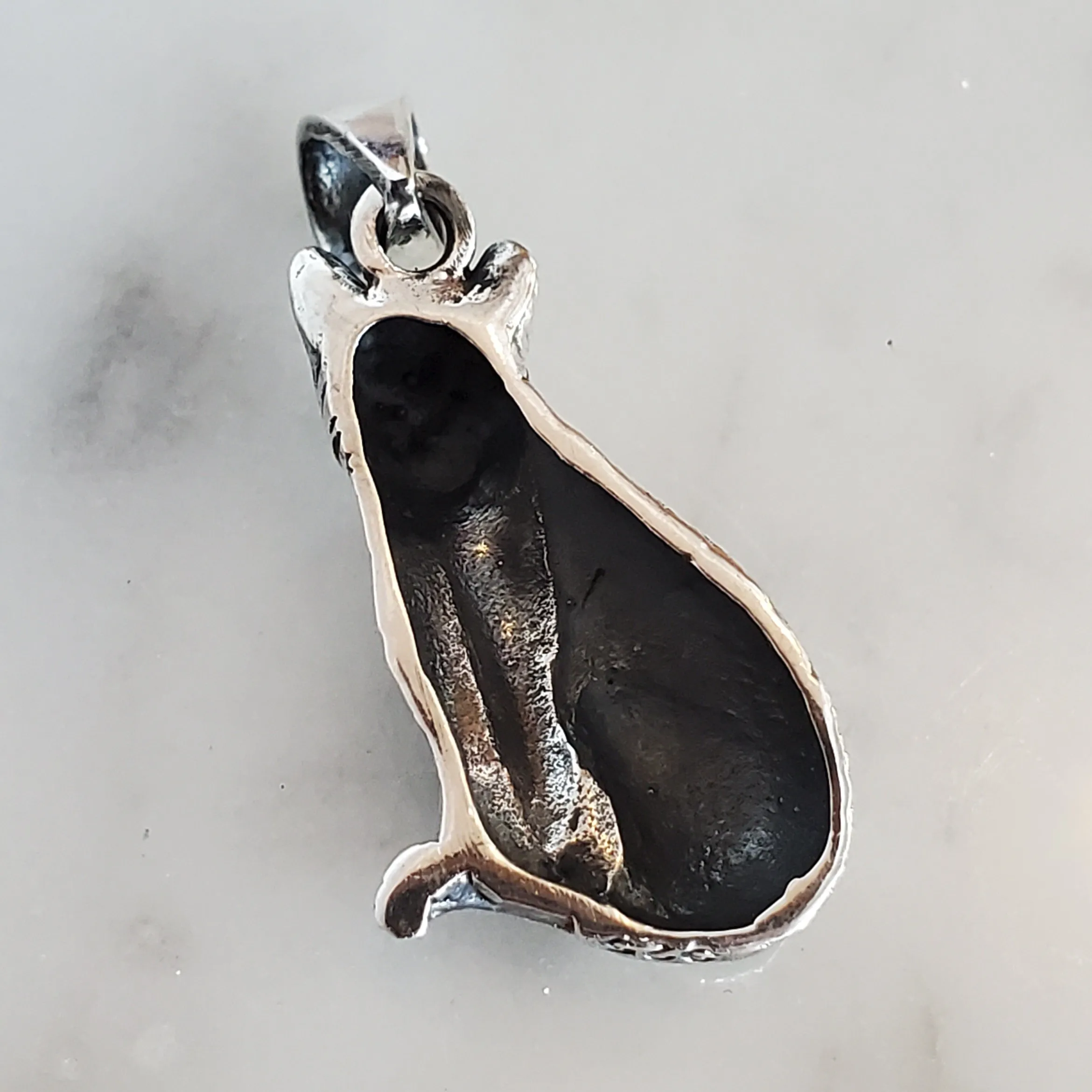 Cat Pendant .925 Sterling Silver Feline Charm