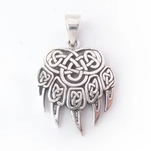 Celtic Bear Claw Viking Amulet .925 Sterling Silver Pendant