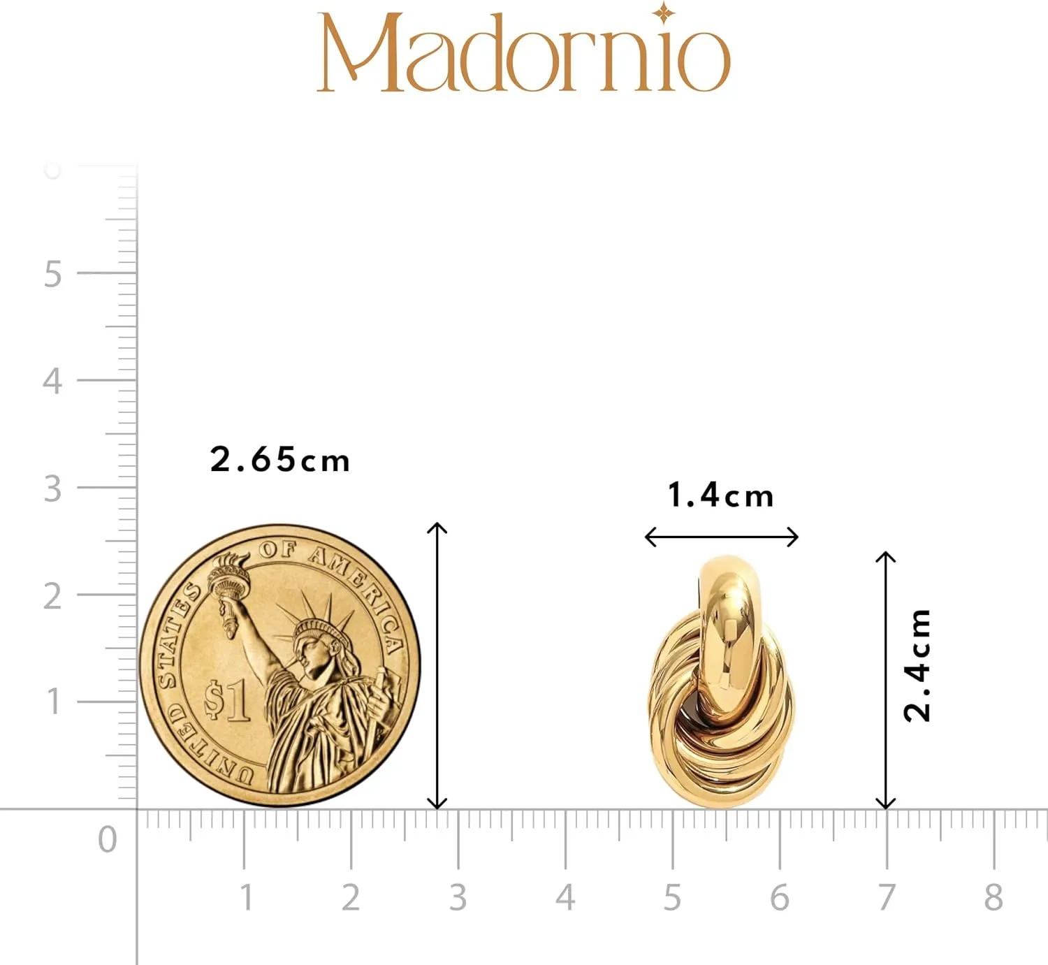 Chunky 18K Gold Stainless Steel Earrings for Women  Hypoallergenic Gold Plated Jewelry Trendy Statement Hoops Waterproof Non Tarnish Fashion Accessory Gift for Womens Wife Friend Sister