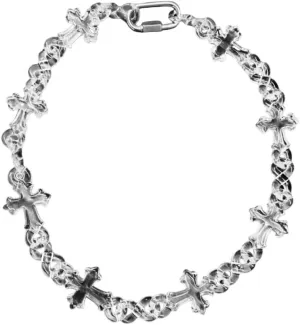 Clear Acrylic Cross Chain Necklace for Men & Women - Trendy Unisex Streetwear, Infinity link, Lightweight Fashion Jewelry, Acrylic Link Chain