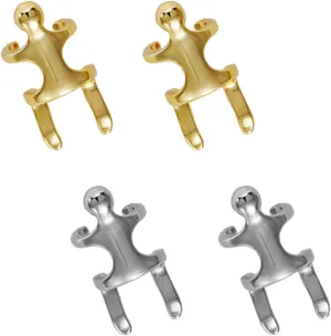 coadipress 2 Pairs Frog Non-Piercing Cuff Ear Clip for Men Women Punk Cool Gold Silver Plated Gothic Jumping Frog Animal Wrap Fake Cartilage Earrings