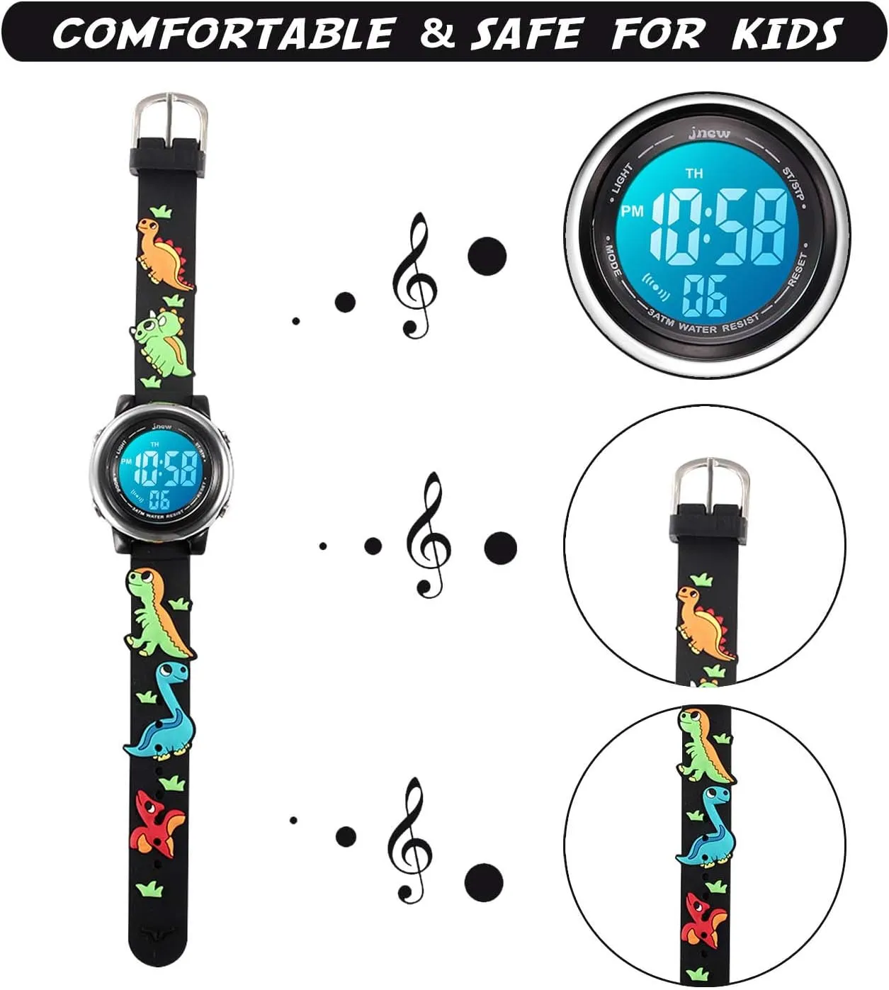 cofuo Kids Digital Sport Waterproof Watch for Girls Boys, Kid Sports Outdoor LED Electrical Watches with Luminous Alarm Stopwatch Child Wristwatch