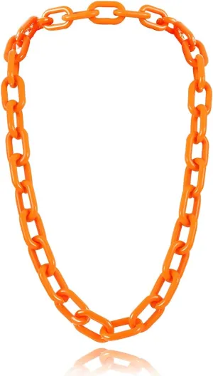 Colorful Acrylic Resin Chain Choker Necklace Chunky Paperclip Chain Collar Multicolor for Women Punk Hip Hop Y2k Jewelry