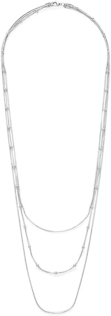 COLORFUL BLING Multilayer Choker Long Chain Tassel Pendant Necklace for Women Beads Necklace Long Bar Charm Chain Jewelry