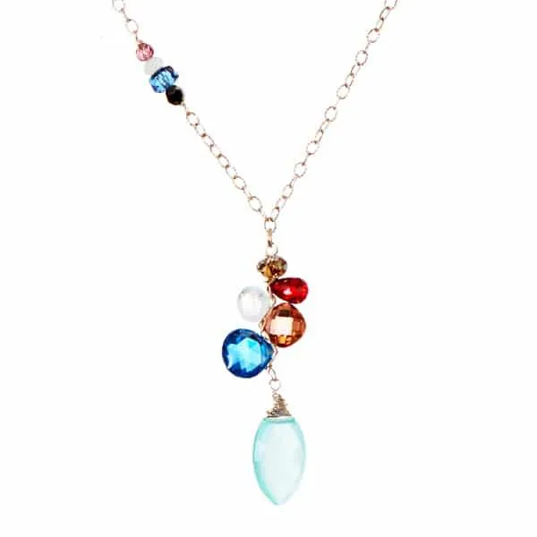 Colorful Kaleidoscope Gems Pendant Necklace