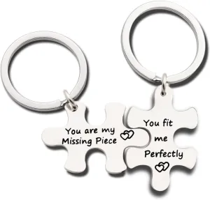 Couples Jewelry Accessories Silver Key Chains Rings Keychain Valentines Gifts for Husband Wife Boyfriend Girlfriend (3)
