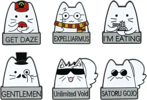 Creative Cat Enamel Pins Set - Kawaii Kitten Brooches Metal Badges Accessories for Backpack Hat Bag, Lovely Cats Pin for Friends Family