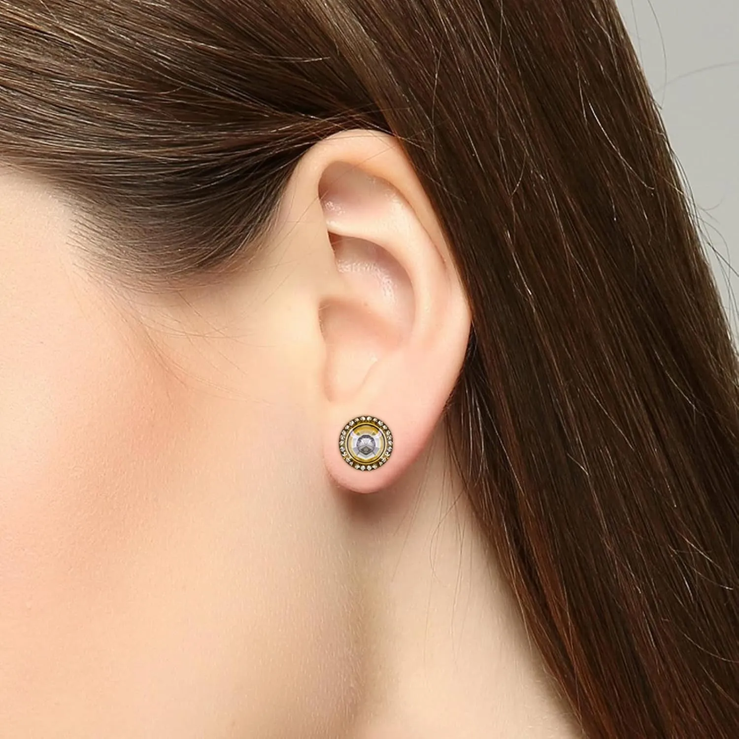 Daesar 2PCS Tunnel Gauges, Ear Gauges 00G 10mm Elegant Cubic Zirconia Stainless Steel Tunnels for Ears Piercing Jewelry