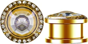 Daesar 2PCS Tunnel Gauges, Ear Gauges 00G 10mm Elegant Cubic Zirconia Stainless Steel Tunnels for Ears Piercing Jewelry