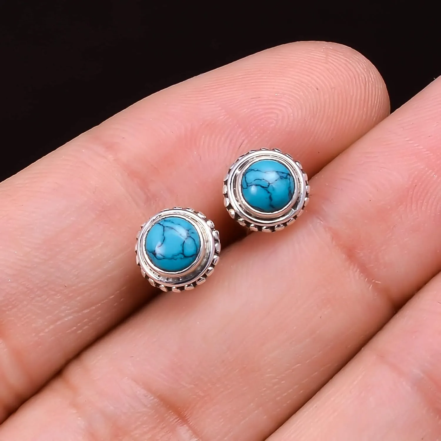 Dainty 925 Sterling Silver Studs Earrings with Natural Mother of Pearl Gemstone-Hypoallergenic Birthstone Jewelry Gift for Women, Perfect Gift for her, wife and mother