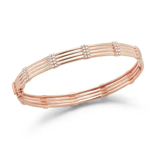 Diamond Multilayer Bangle Bracelet