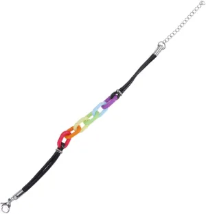 Didiseaon Men's/women's Acrylic Bracelet Wax Rope Chain Gay Lesbian Friendship Bracelet Adjustable Length Wristband for Occasions