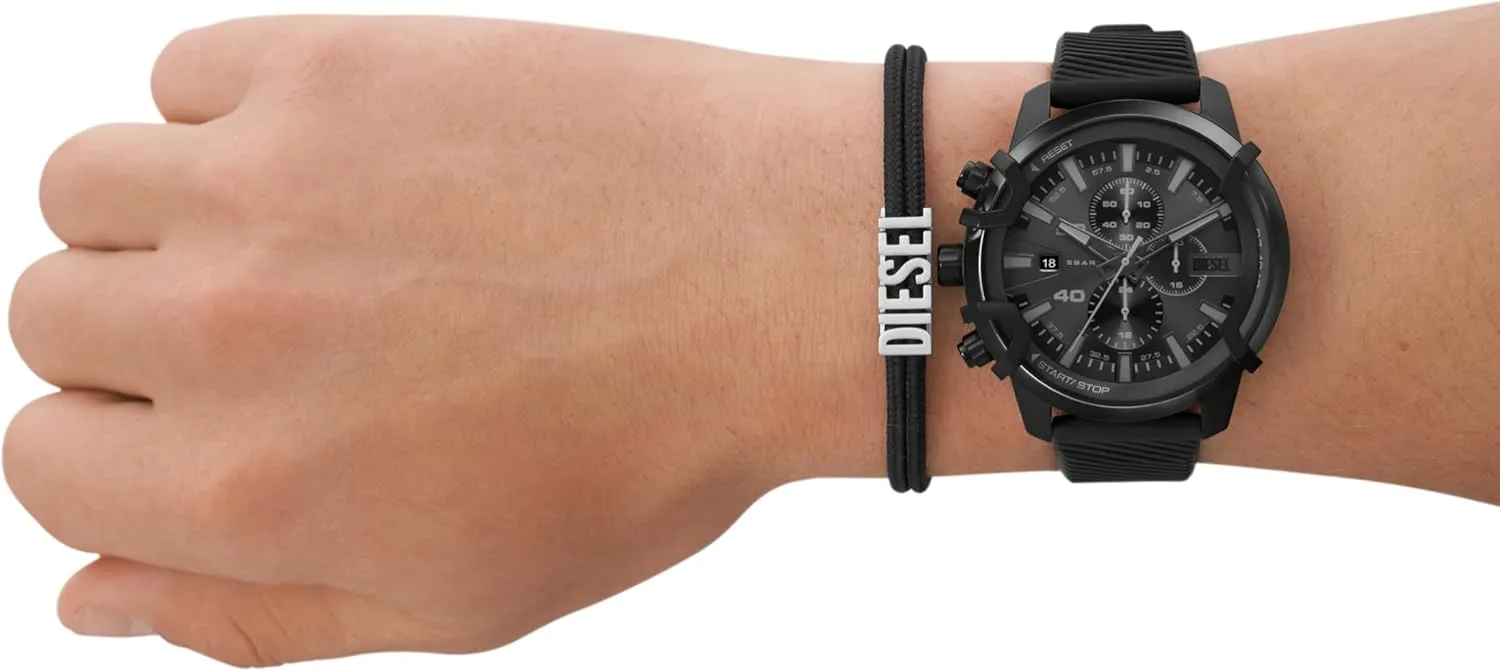 Diesel Men's Griffed Stainless Steel Chronograph Quartz Watch