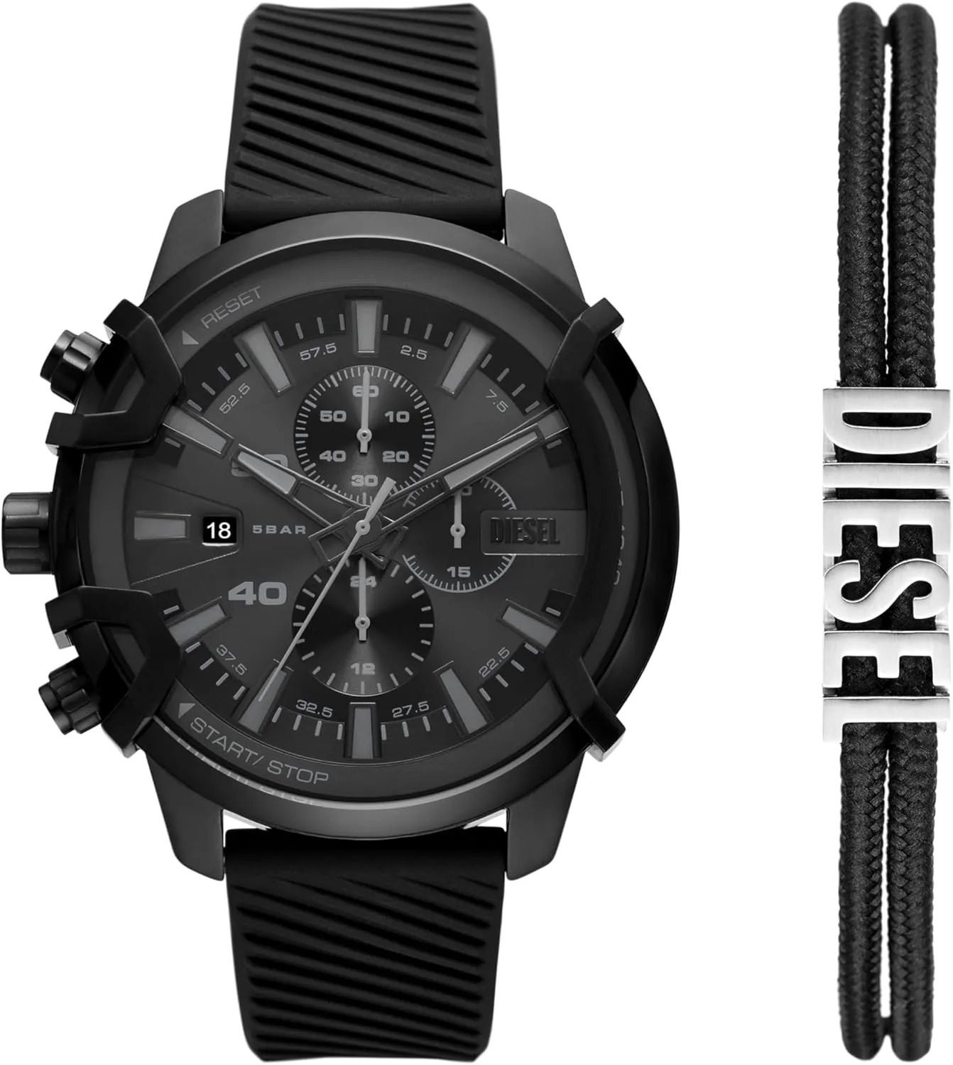Diesel Men's Griffed Stainless Steel Chronograph Quartz Watch