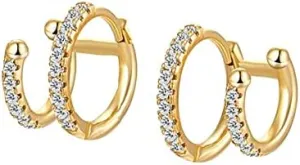 double diamond zircon ear cuff clip earrings for women no piercing earring jewelry