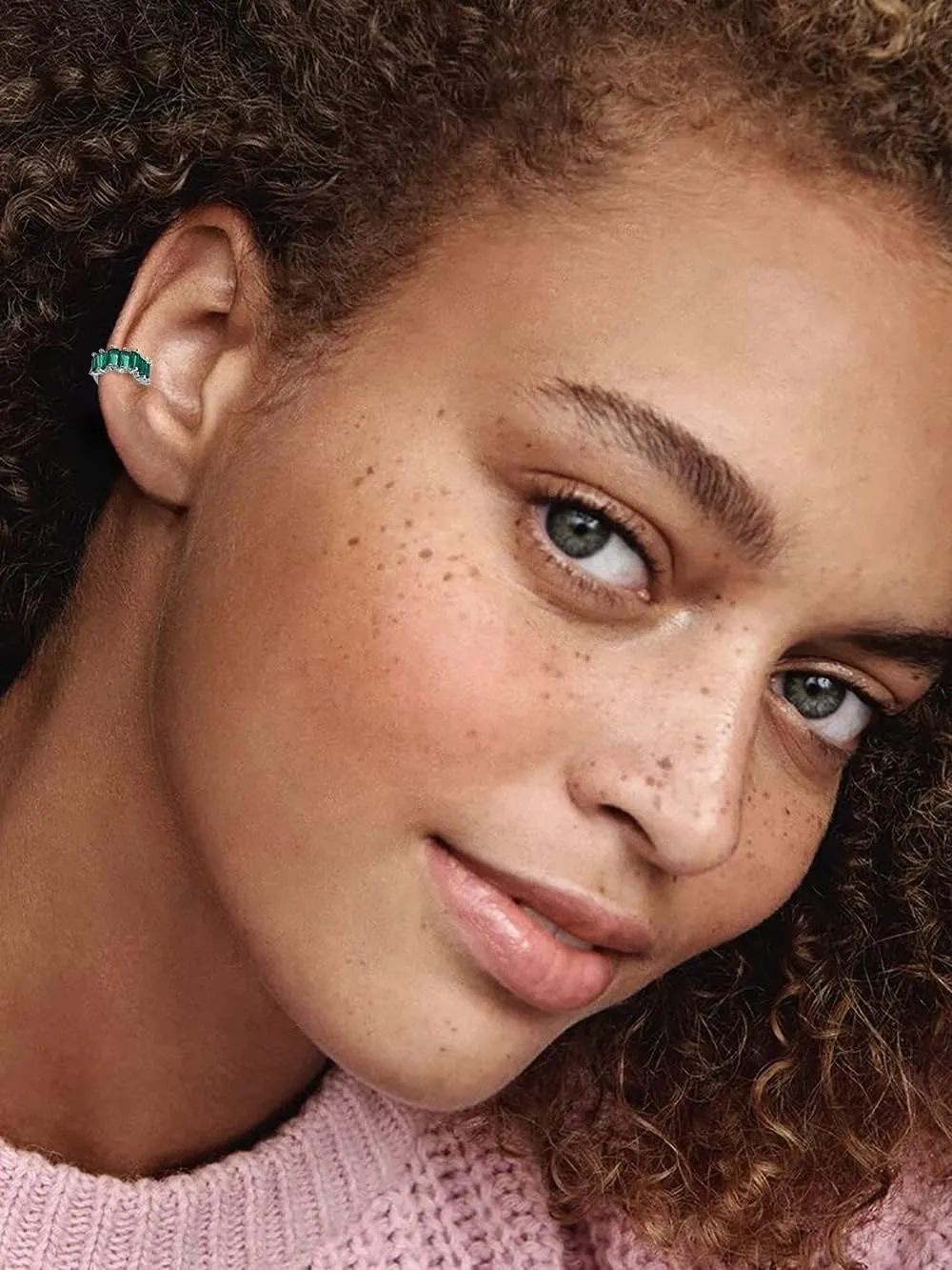 Ear Cuff Crystal Cartilage Non Piercing Clip On Earring Cubic Zirconia Irregular Square Fake Huggie Hoops Wrap Earrings Dainty Jewelry Gifts for Women Girls