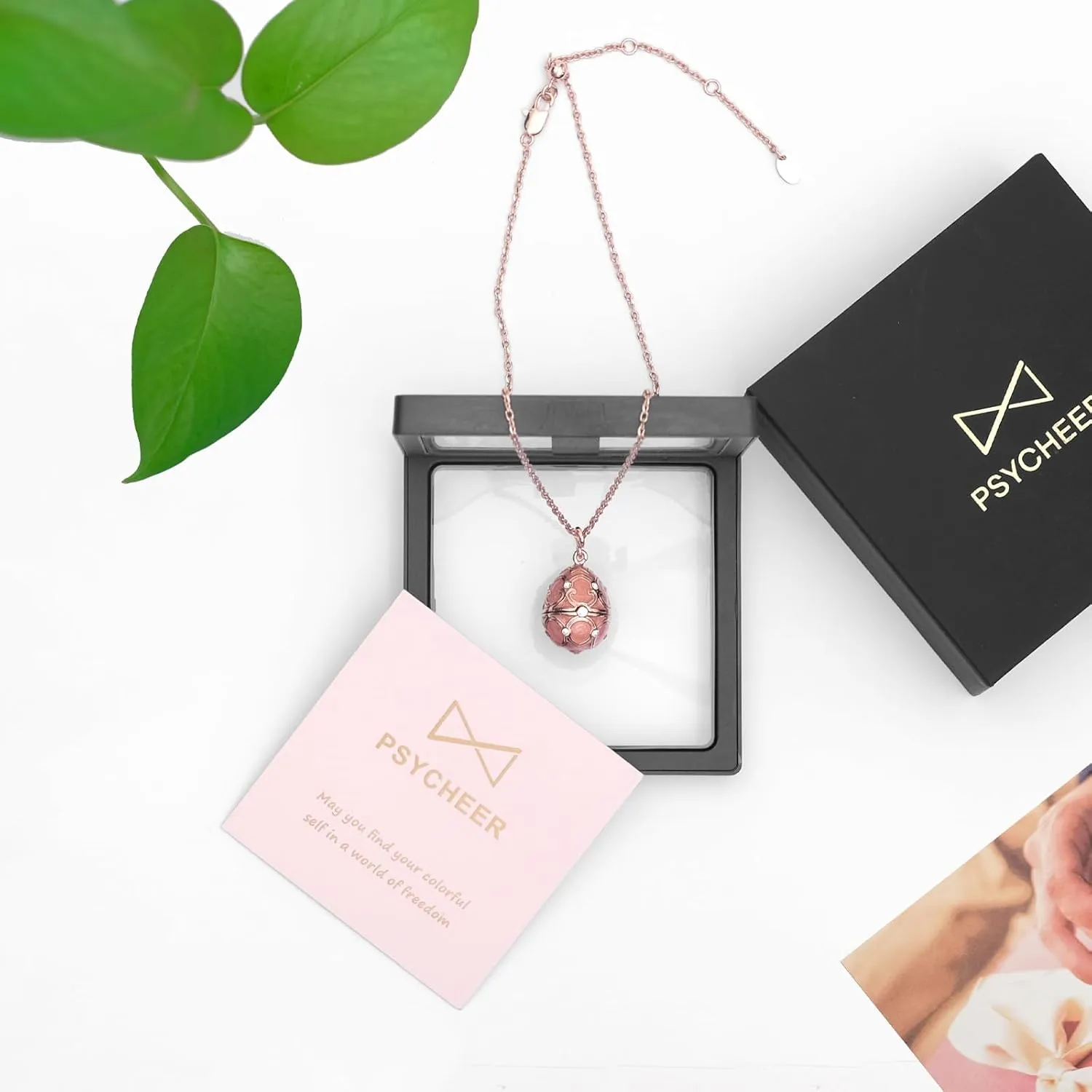 Easter Egg Necklace for Women Handmade Enamel Easter Gift Clover Necklace for Women Snowflake Sweater Chain Openable Red Heart Egg Necklace Gift for Wife Daughter