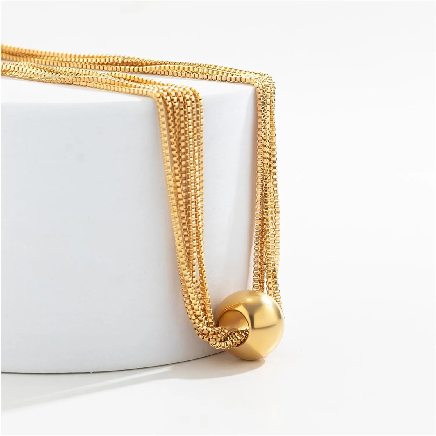 Exaggerated Big Ball Pendant Choker Necklace Y Shape Long Chain Necklace Festival Rave Statement Clavicle Chain Neck Multi-Layered Body Chain Necklace Hip Hop Collar Necklace for Women