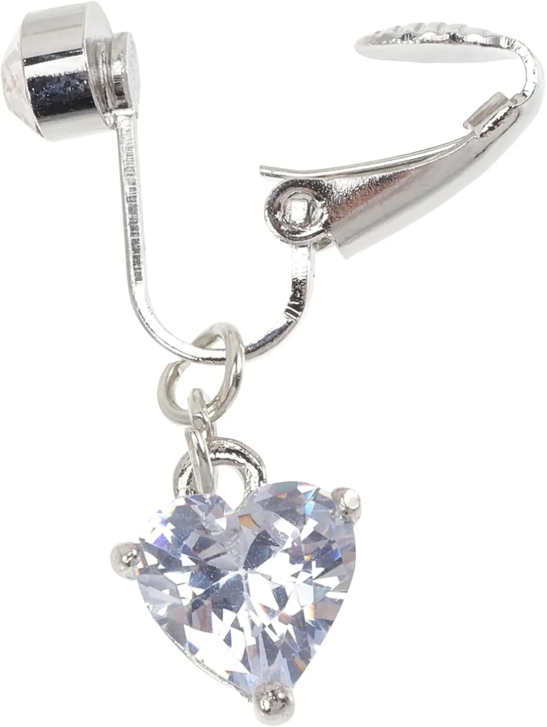 Fake Belly Ring Clip Navel Ring for Women Non Piercing Zircon Belly Button Jewelry Elegant Design for Parties and Everyday Wear