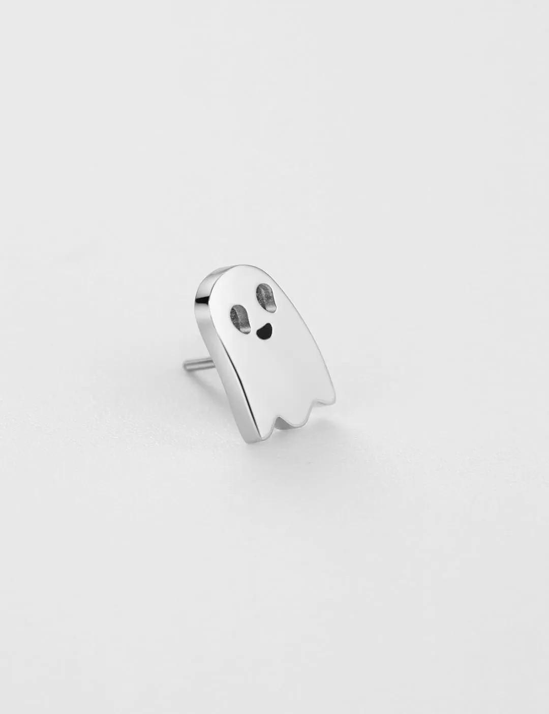 FANSING Ghost Labret Studs Threadless Push Pin Earrings 316L Surgical Steel Piercing Jewelry