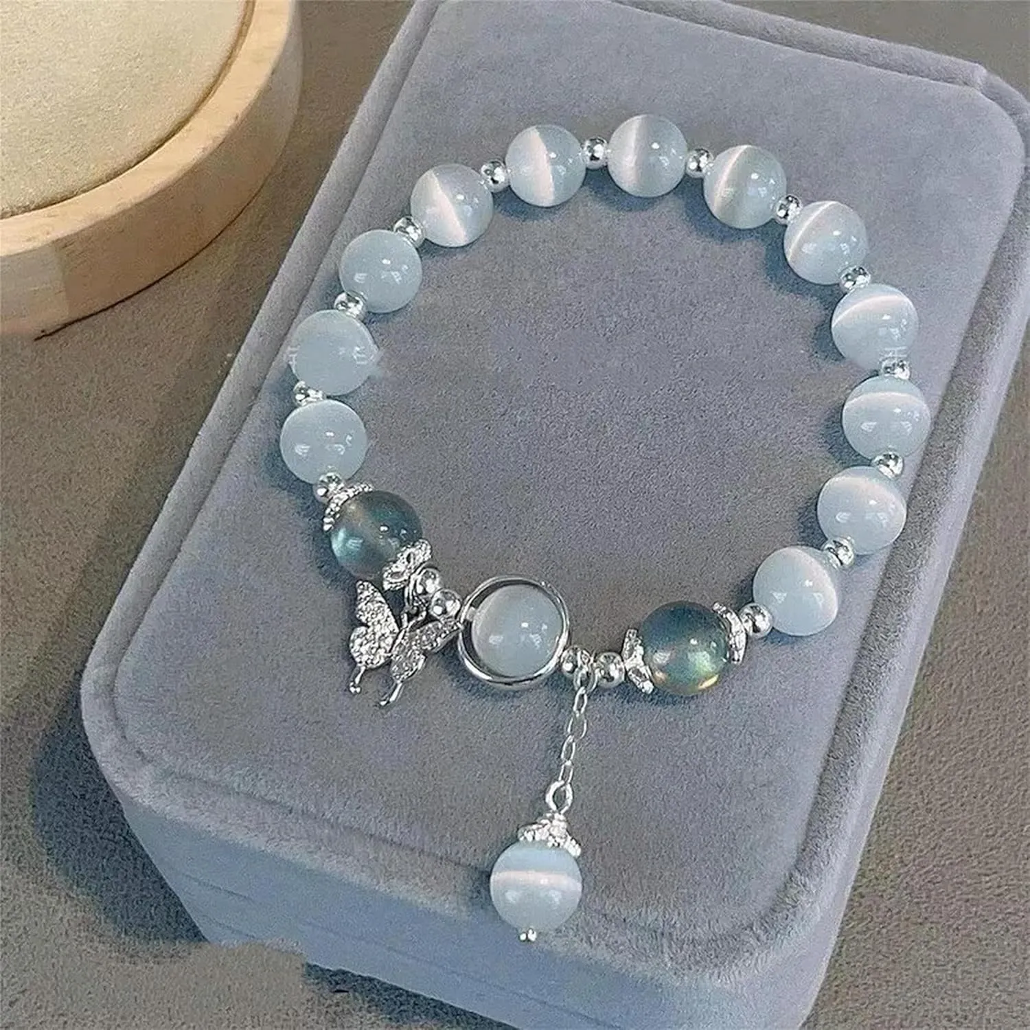 Fashion Imitation Opal Bracelet Simple Pendant Bracelet for Friend Jewelry Gifts-Default