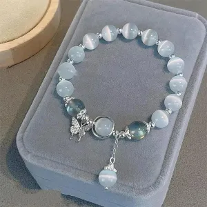 Fashion Imitation Opal Bracelet Simple Pendant Bracelet for Friend Jewelry Gifts-Default