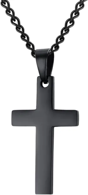 Fashion Simple Stainless Steel Cross Pendant Necklace