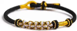 Fashion Women Men Handmade Chinese Spring Peach Blossom Knot Flower Charm Feng Shui Lucky Red Rope Bracelet Half-finished DIY Jewelry Accessories Couple Bracelets Friendship Love Gifts