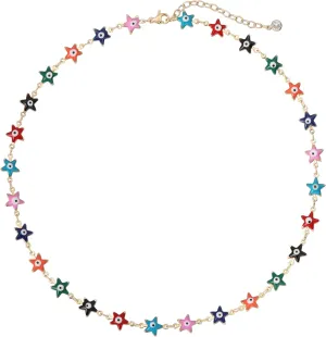 Fettero Choker Necklace for Women Dainty Gold Necklace Colorful Gold Evil Eye Necklace Handmade Cute Beaded Necklace Personalized Gifts for Women Jewelry