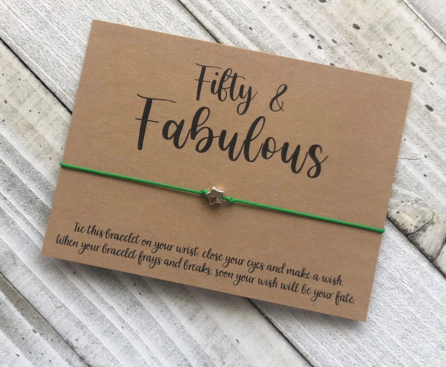 Fifty and Fabulous wish bracelet little wish bracelet 50th birthday gift bracelet wish bracelet wish bracelet