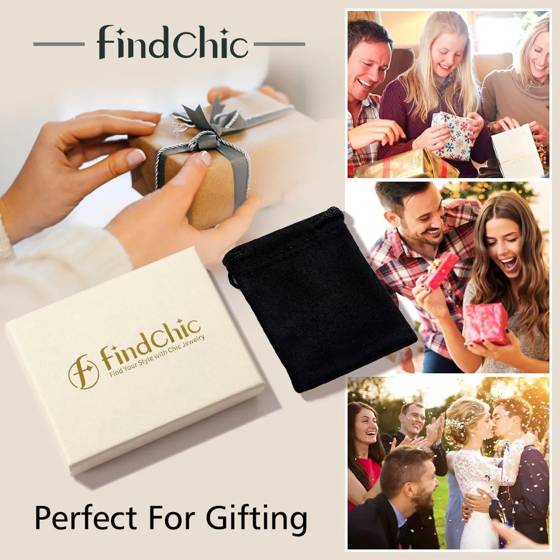 FindChic Men Curb Chain Necklace 18K Gold Plated/Stainless Steel/Black Chunky Double Tight Cuban Link Hip Hop Neck Chains for Men Boys 3.5MM/5MM/6MM/7MM/9MM/12MM 14''-30'' 8 Length Options (Send Gift Box)