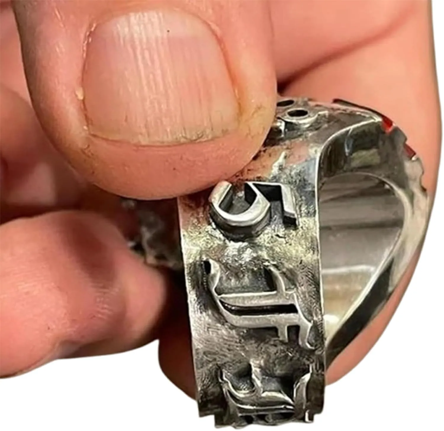 Five Finger Death Punch Skull Ring,Retro Halloween Deathskull Ring,Silver Black Gothic Death Style Jewelry,Unique Gothic Style Ring for Men