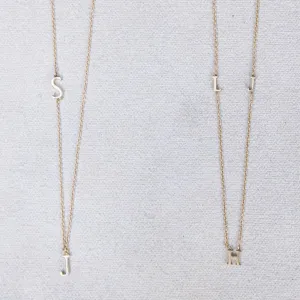 Floating Initial Necklace
