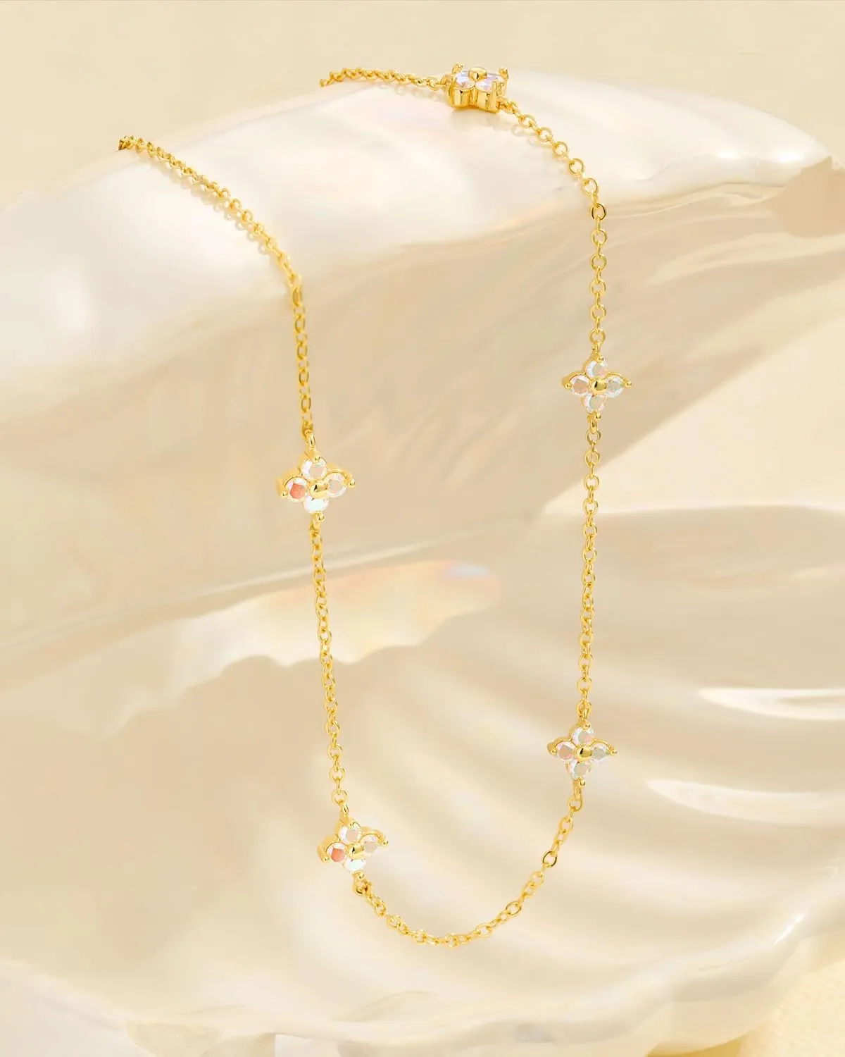 FUNEIA Dainty Silver Gold Necklaces for Women Trendy Non Tarnish 14K Gold Plated Cubic Zirconia Necklace Layered Cute Butterfly Heart Station Choker Necklace Stack for Wedding Prom Brides Jewelry