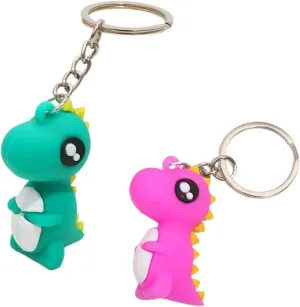 Fuqimanman2020 2-4PCS Kawaii Dinosaur Keychains for Kids Girl BoyCute Novelty Dinosaur Key Ring, Backpack Keychain