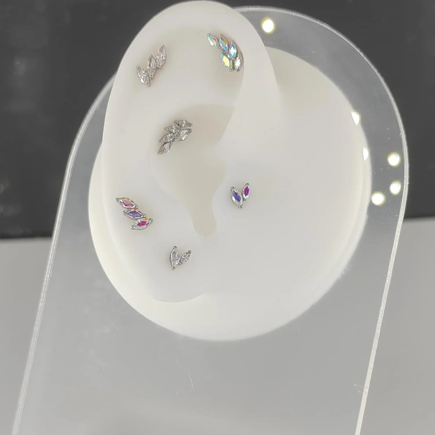G23 Titanium Flat Back Earrings Studs 16g F136 Implant Grade Titanium Labrets Press Fit Threadless Push In Dainty Cartilage Helix Conch Lobe Lip Tragus Piercing Jewelry