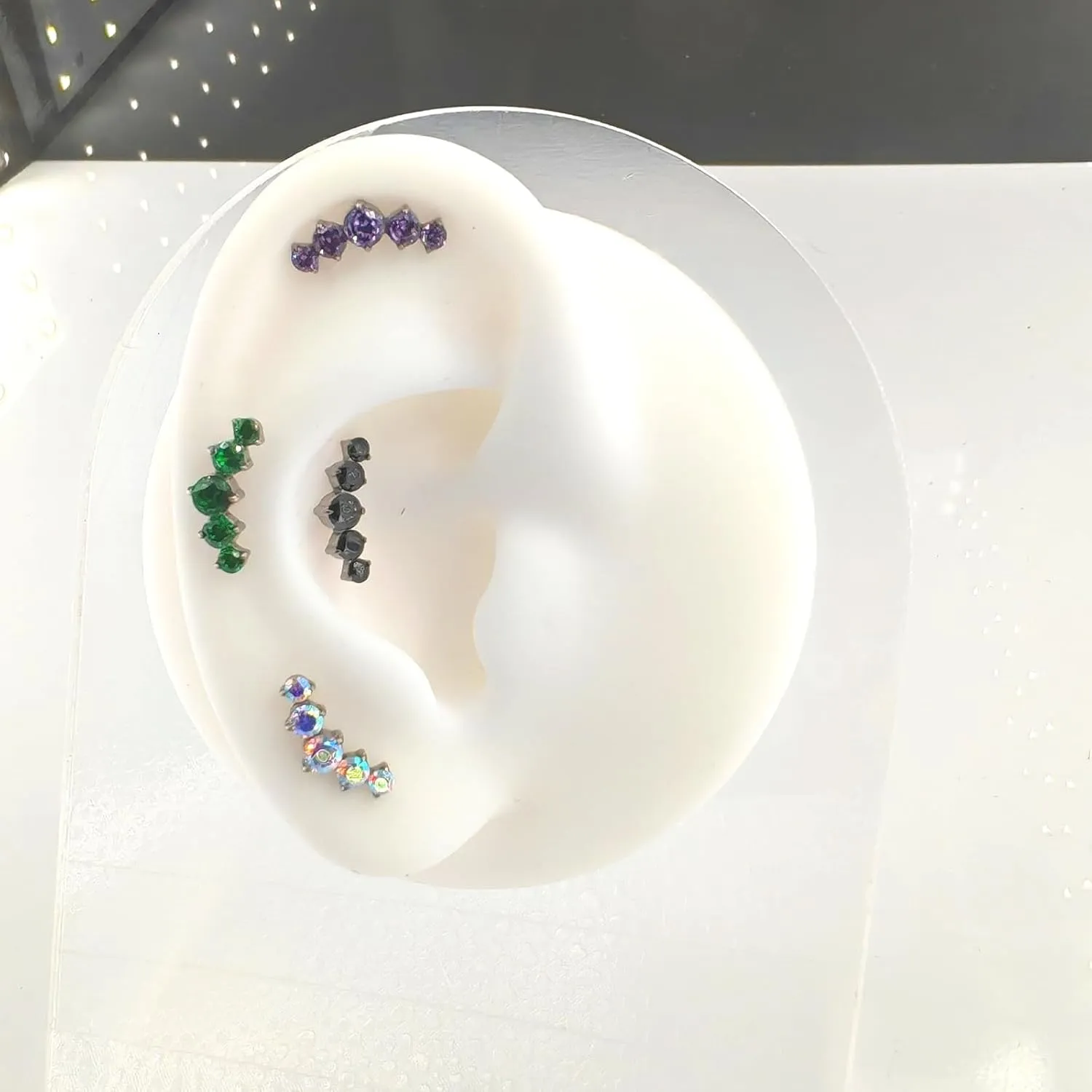 G23 Titanium Flat Back Earrings Studs 18g 16g F136 Implant Grade Titanium Labrets Press Fit Threadless Push In Dainty Cartilage Helix Conch Lobe Lip Tragus Piercing Jewelry