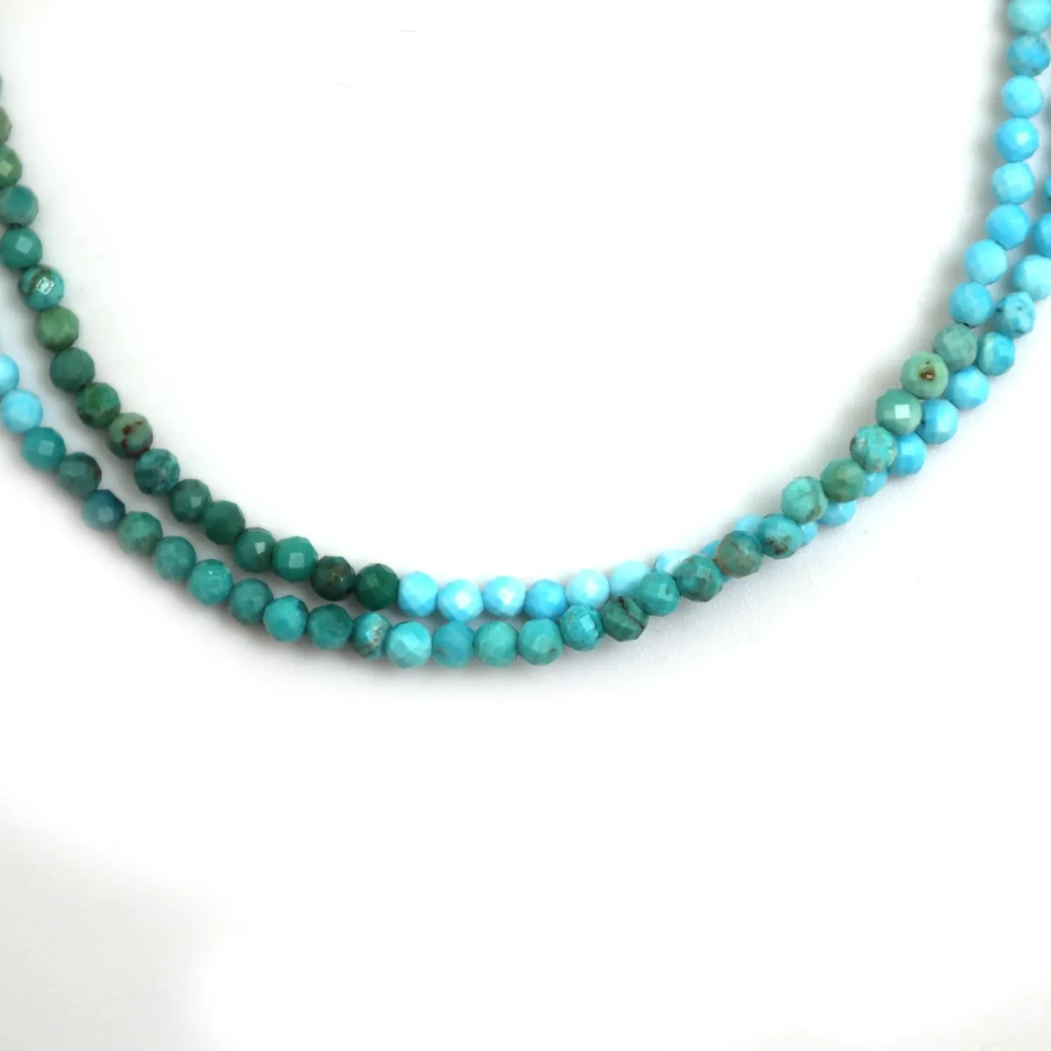 Gempires Turquoise Beaded Choker Necklace Handmade Minimalist Gemstone Jewelry December Birthstone Gifts Hypoallergenic 18 Inch Gold Plated Dainty Elegant Necklace