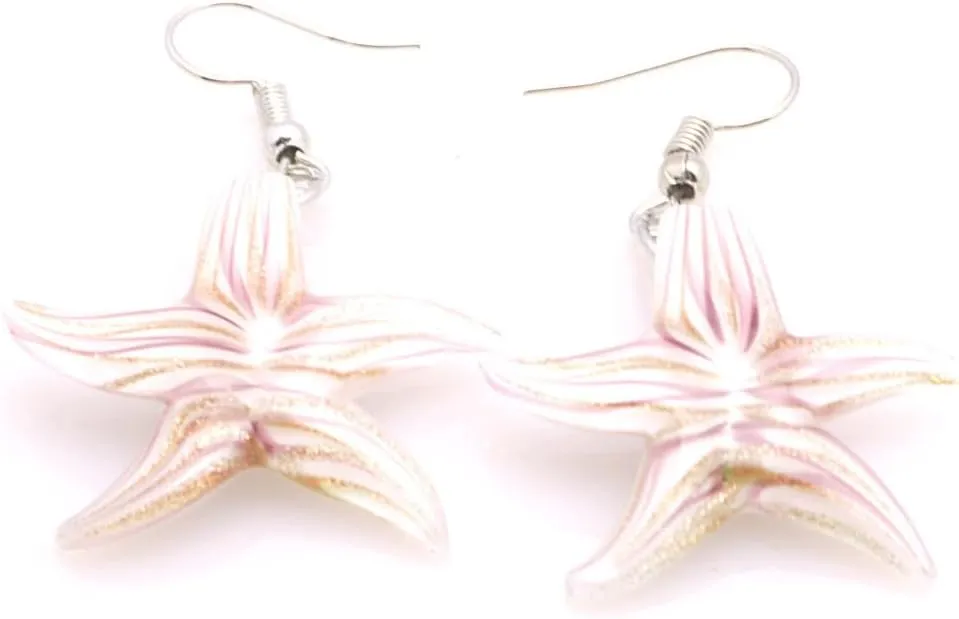 Glass Water Drop Shape Glaze Spiral Dangle Earrings Lampwork Handmade Glass Bead Geometric Earrings for Women Jewelry