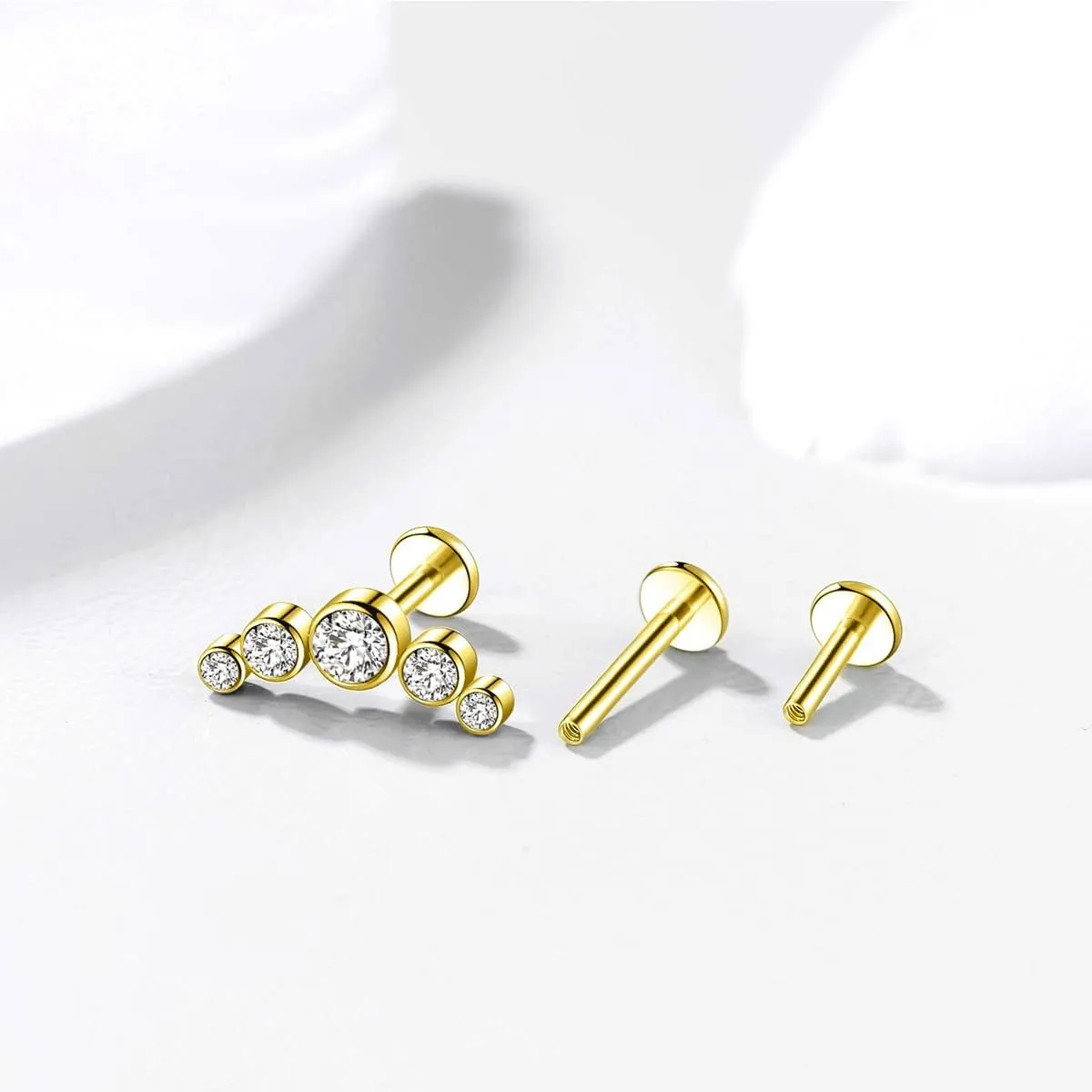 Gnoliew 16G 18G 316L Stainless Steel Labret Monroe Lip Ring Studs Cartilage Helix Tragus Conch Daith Nose Piercing Jewelry