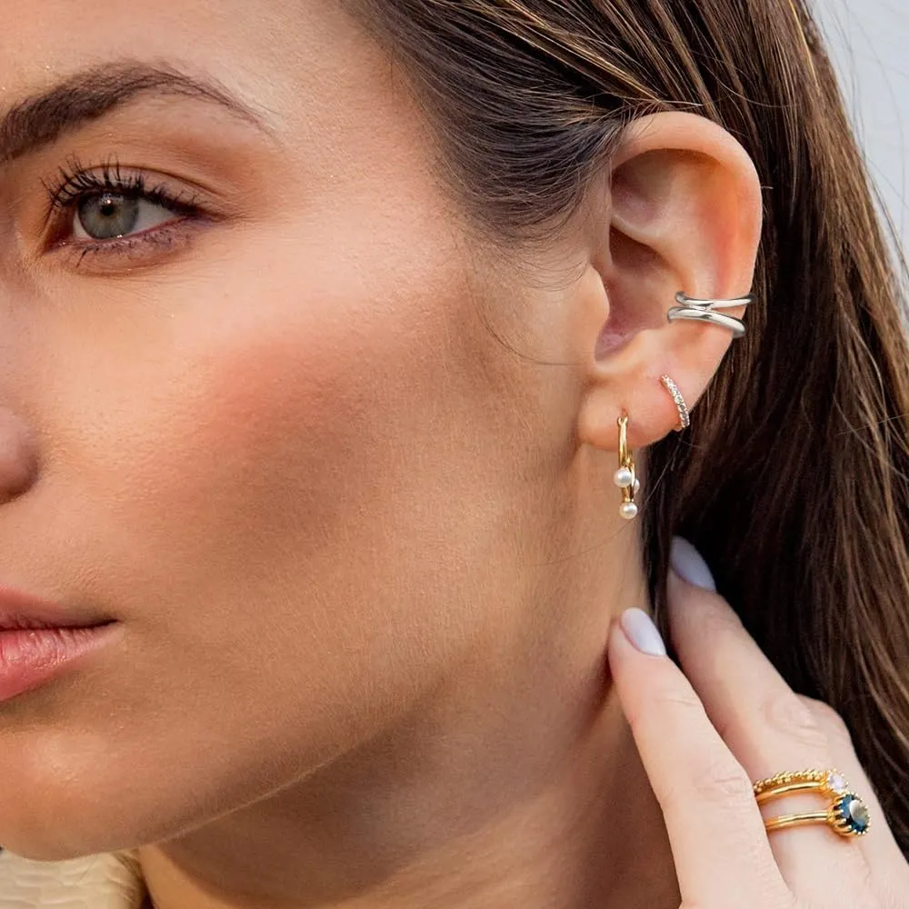 Gold Ear Cuff Earrings for Women 14K Gold Plated Ear Cuffs Non Piercing Clip On Cartilage Earrings Huggie Hoop Earring Jewelry Trendy Hypoallergenic Earring for Women Gift