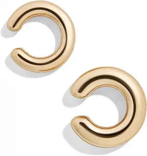 Gold Round Huggie Ear Cuff Clip On Cartilage Earrings Small Hoop Earrings Hypoallergenic Non Pierced Ear Cuff for Women