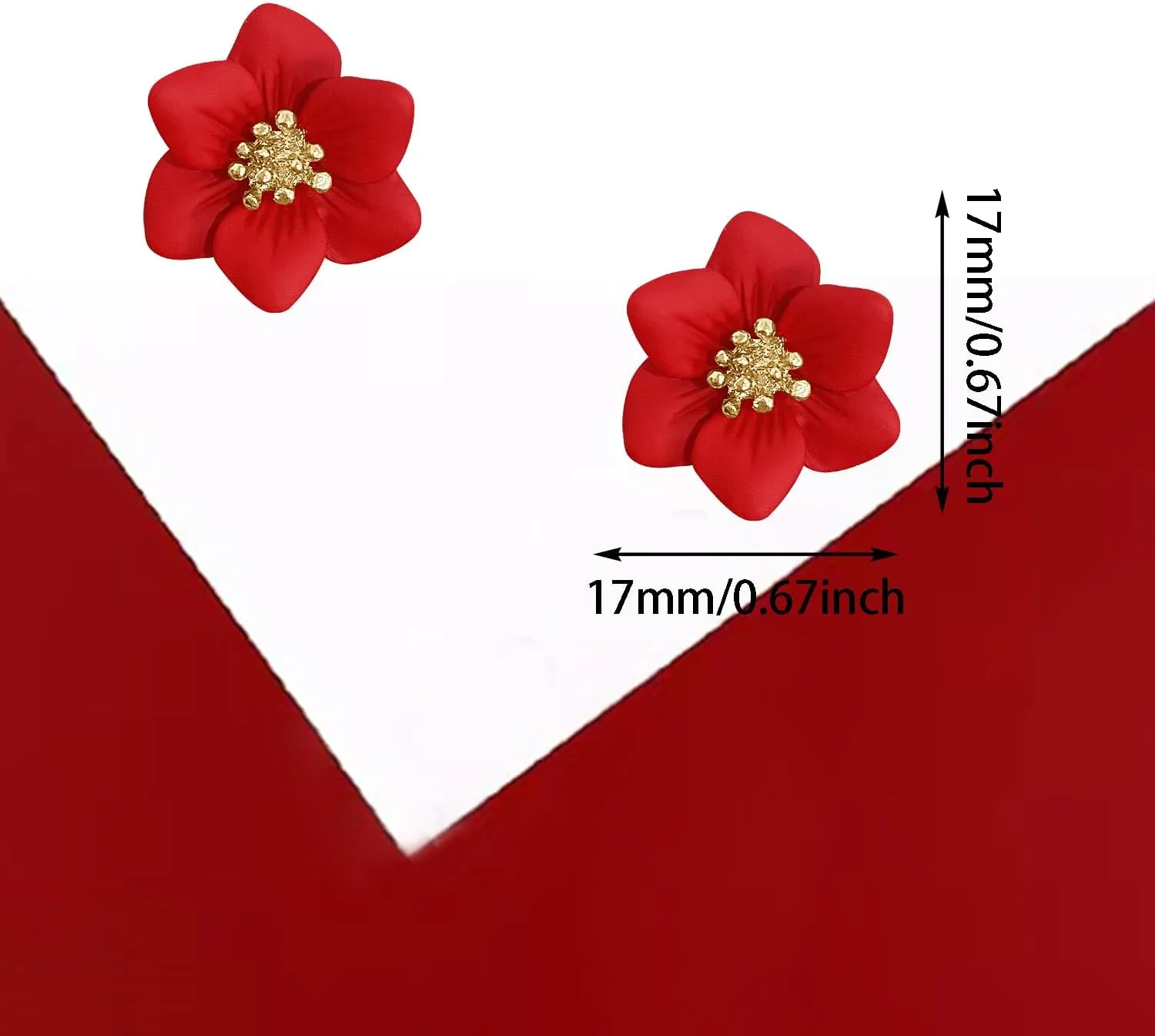 GPASTG Bohemian Tiny Daisy Flower Dangle Drop Earrings Boho Matte Painted Metal Floral Stud Earring For Women Lover and Friends