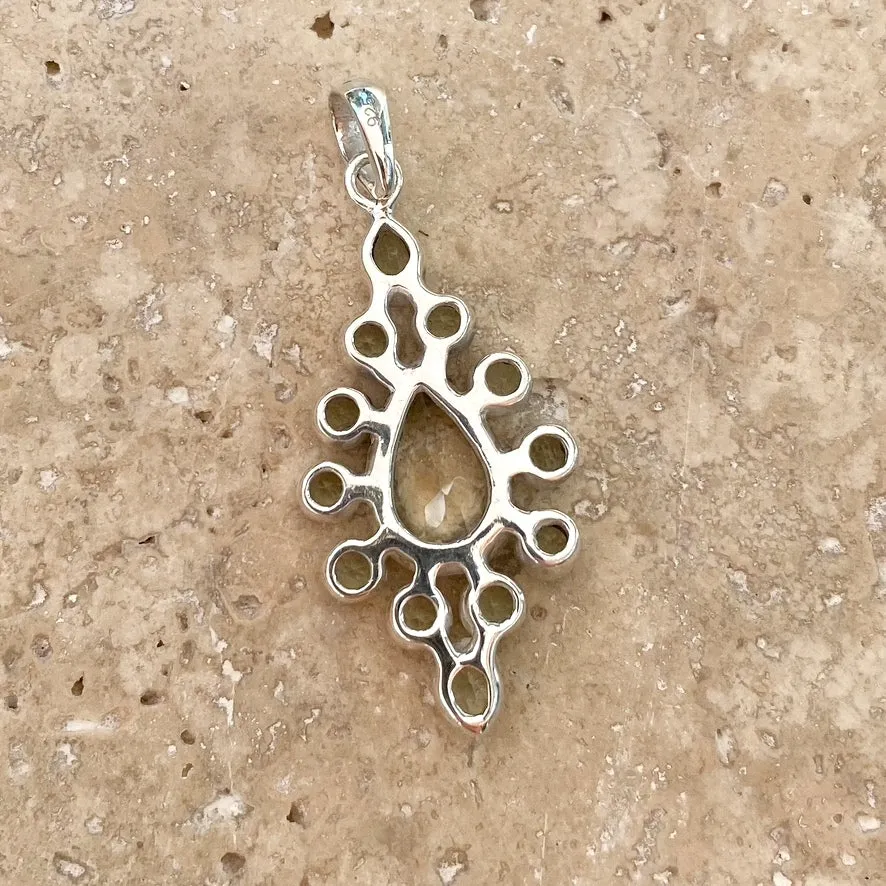Green Amethyst Teardrop Pendant - Gaya