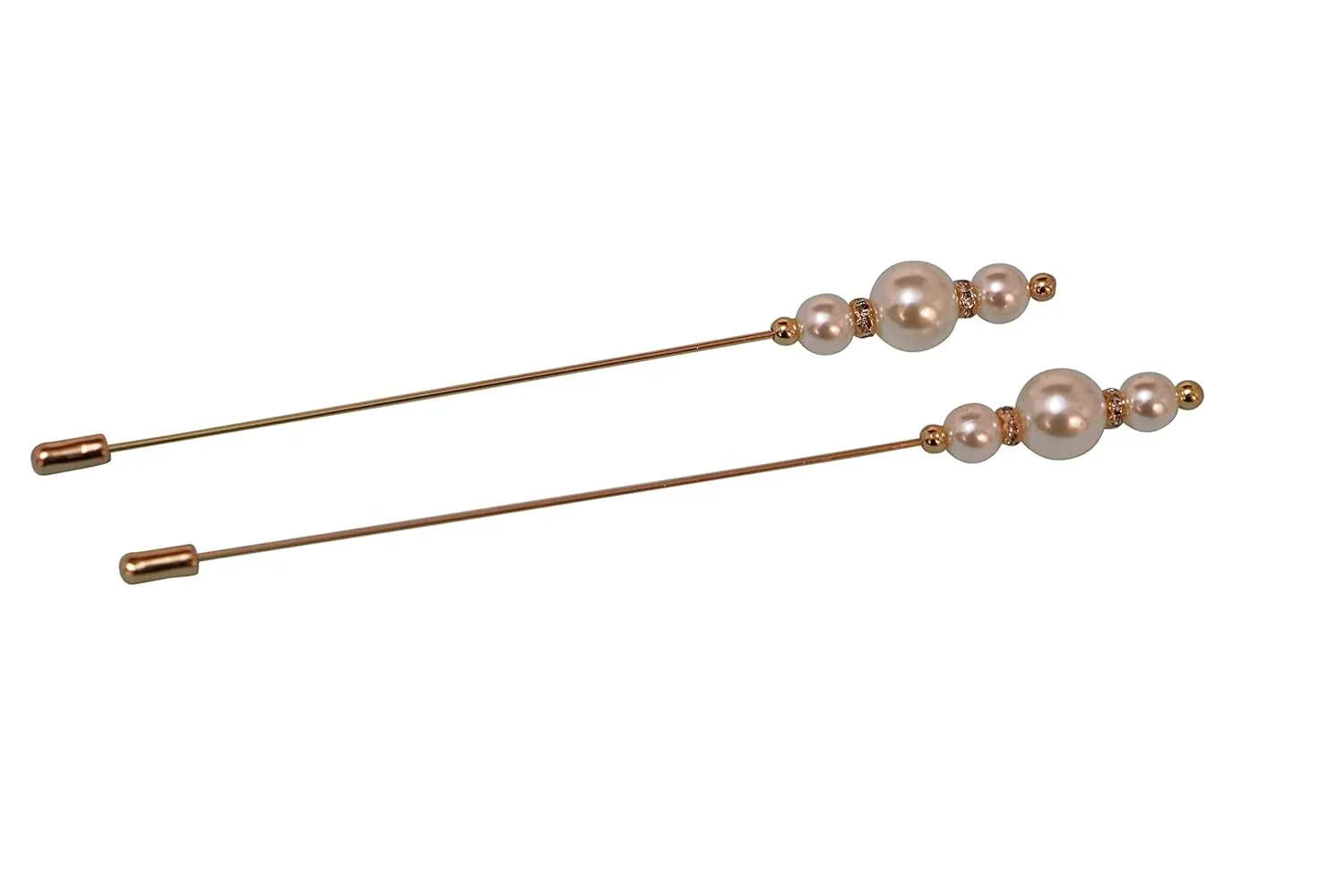 Hat Pins by PrideAhead - with Pearl  Elegant Hair Pin  Stick Pin/suit pin for men/women (2 pins)