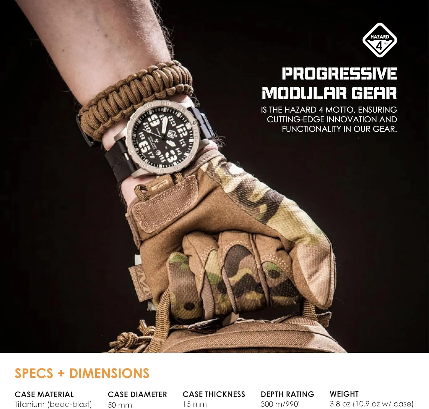 HAZARD 4 Heavy Water Diver : Titanium Tritium Dive-Watch