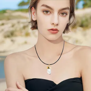 Healing Crystal Pendant Necklace Natural Quartz Crystal Pendant Gemstone Pendant Crystal Jewelry Gift For Men & Womens Handmade Jewelry Crystals and Healing Stones.