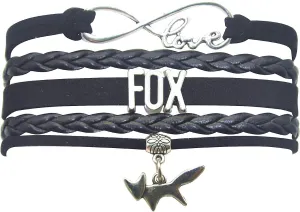 HHHbeauty Fox Bracelet Infinity Love Charm Bracelet Gifts For Women, Men, Adult Fox Lover, Party, Celebration, Fox Themed Gifts