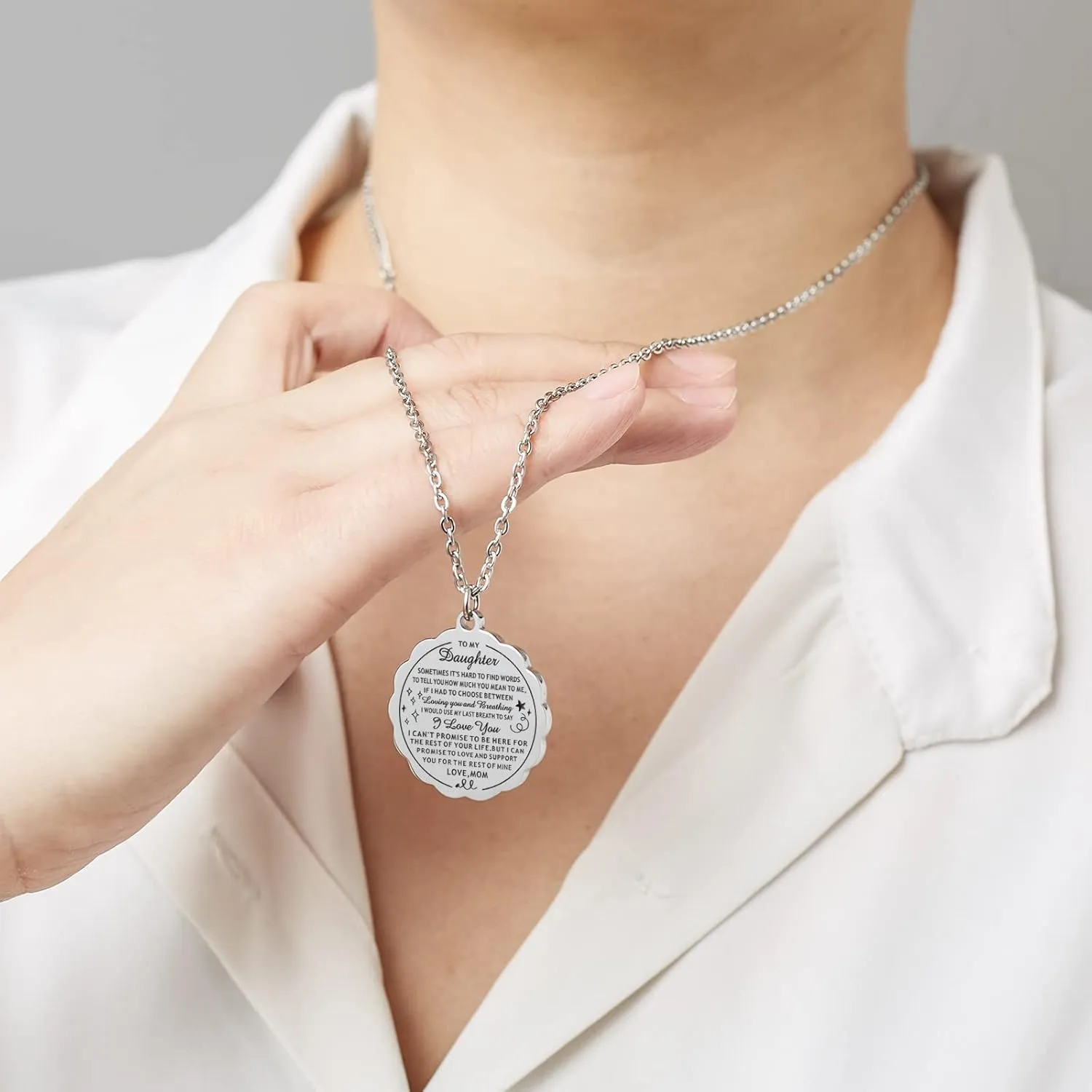 HOFOYA To My Daughter Inspirational Sunflower Pendnat Necklace,Sister Necklace from Sister Brother,Daughter Sister Granddaughter Birthday Gift,Mothers Day Valentines Gifts for Family or Friendship.